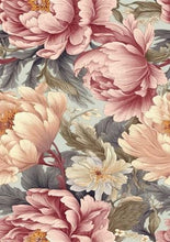 Load image into Gallery viewer, Peaceful Peonies - A1 Rice Decoupage Paper