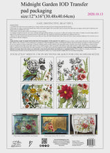 Load image into Gallery viewer, Midnight Garden IOD Transfer 12x16 Pad