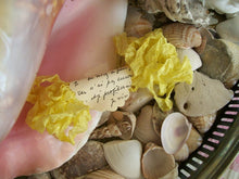 Load image into Gallery viewer, Seam Binding- Crinkled- Lemon Yellow-Silky-Shabby-Ribbon
