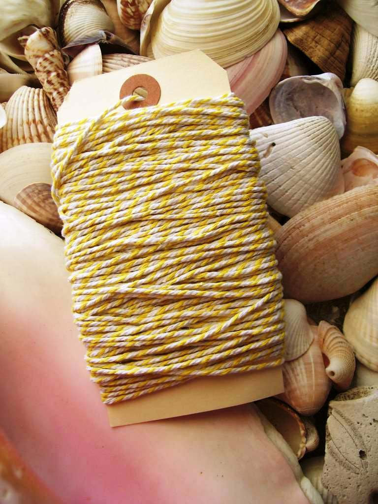 Bakers Twine-25 yards-yellow and White