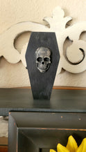 Load image into Gallery viewer, Coffin Jewelry/Trinket Box Skull and Death Moth
