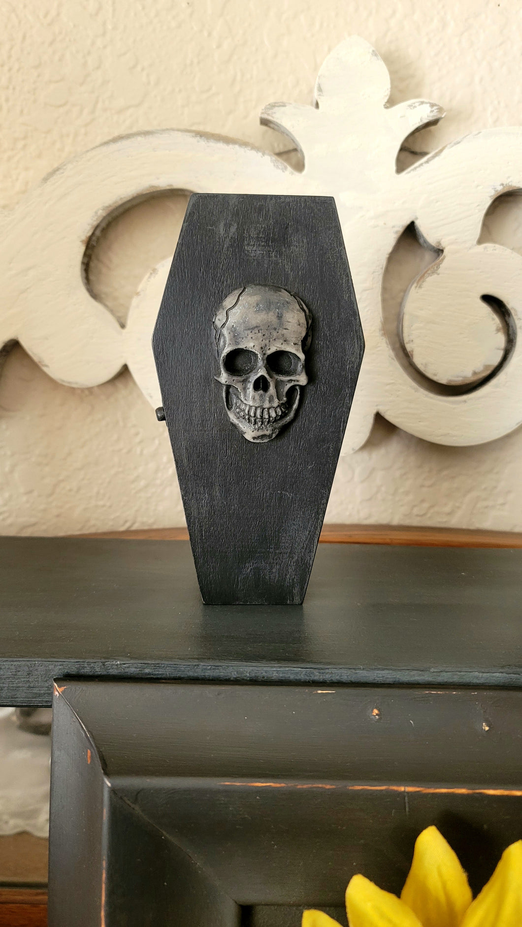 Coffin Jewelry/Trinket Box Skull and Death Moth