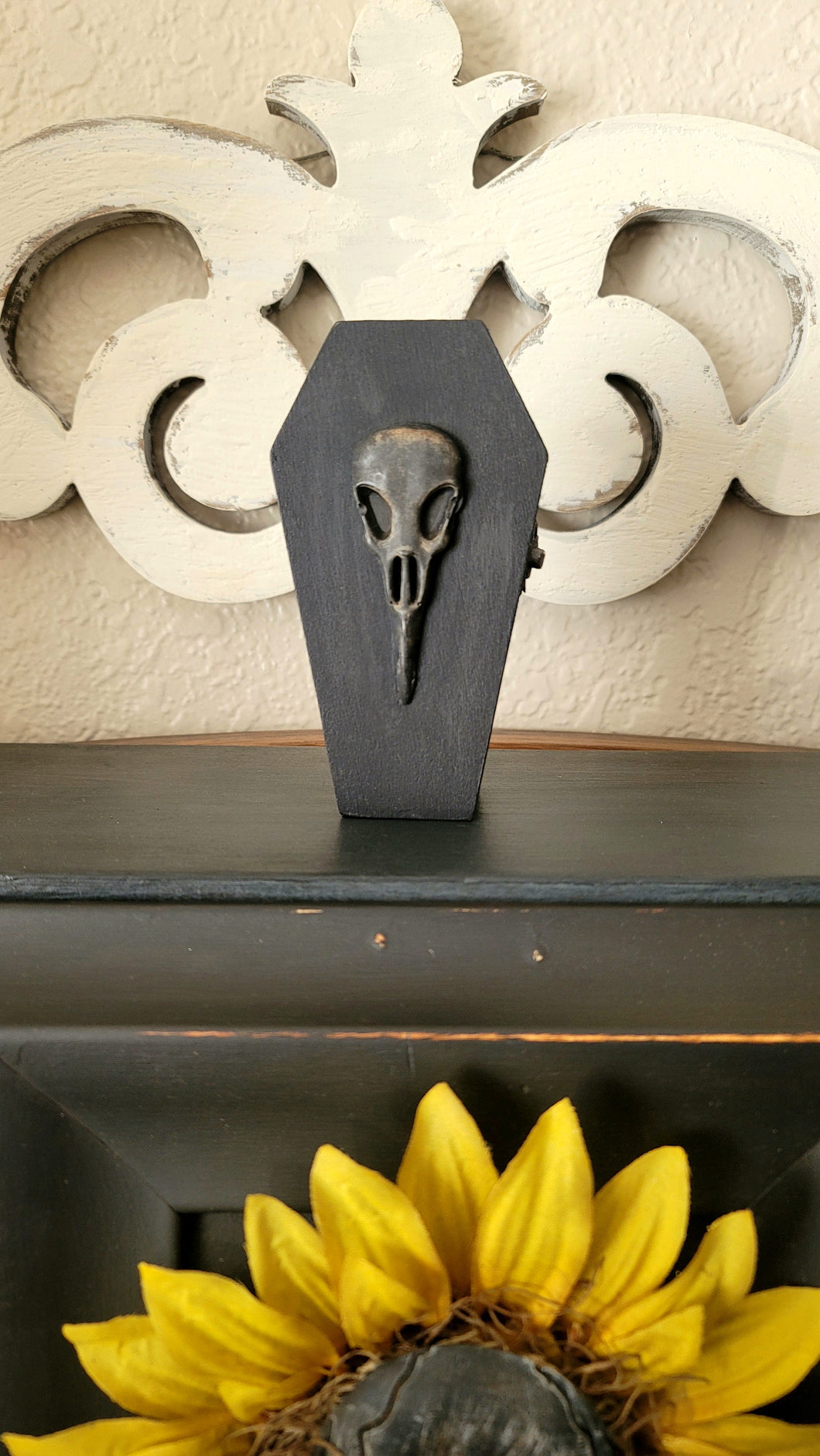 Coffin Jewelry/Trinket Box Large Bird Skull