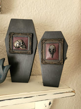 Load image into Gallery viewer, Coffin Jewelry/Trinket Box Skull and Death Moth

