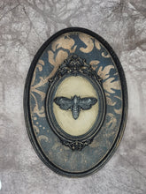 Load image into Gallery viewer, Ornate Oval Victorian Gothic Death Moth Plaque

