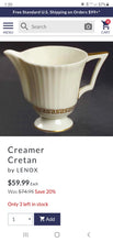 Load image into Gallery viewer, Lenox Creamer
