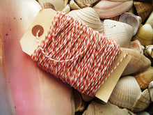 Load image into Gallery viewer, Bakers Twine-25 yards- orange and White
